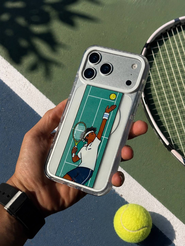 قاب آیفون طرح تنیس (Tennis Player) | مجهز به تکنولوژی MagSafe و محافظت آنتیشوک ضد ضربه