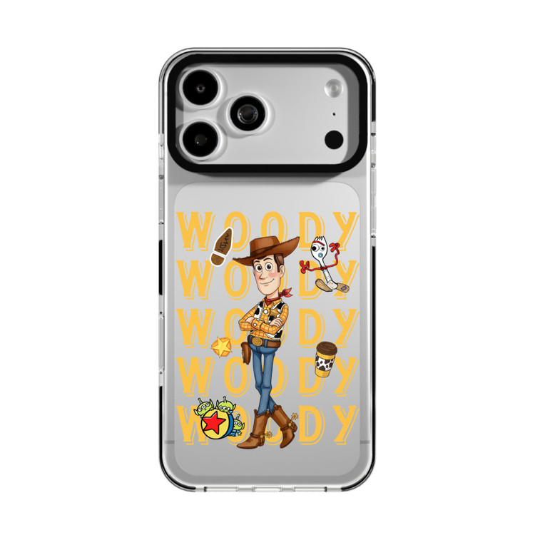 قاب آیفون ضدضربه (Anti Shock) طرح Woody Toy Story | قاب شفاف محافظ لنزدار آیفون