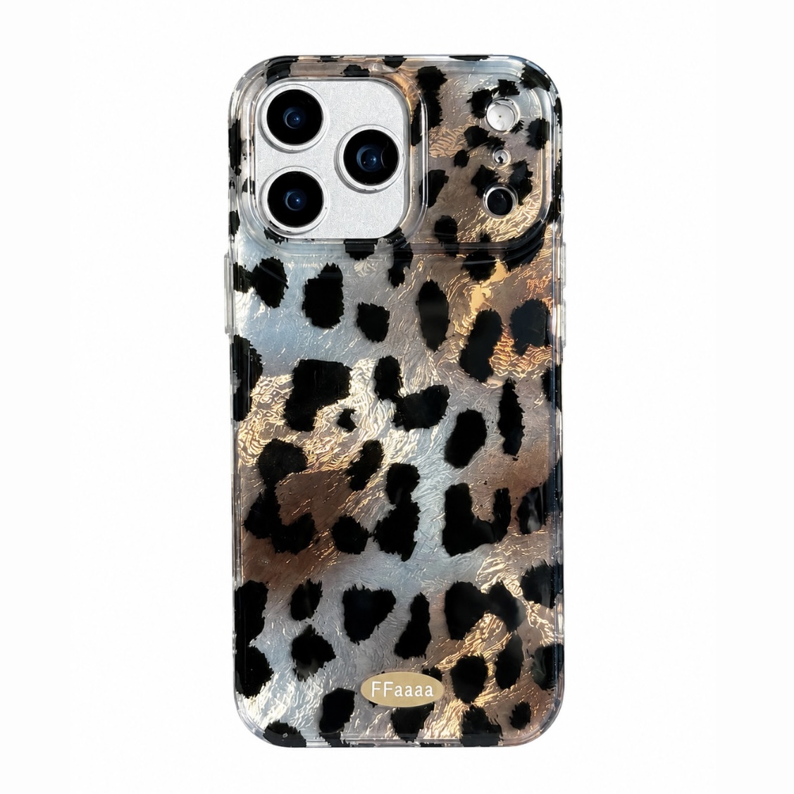 قاب آیفون پلنگی FfAa هولوگرافیک | Leopard Holographic Clear Case for iPhone