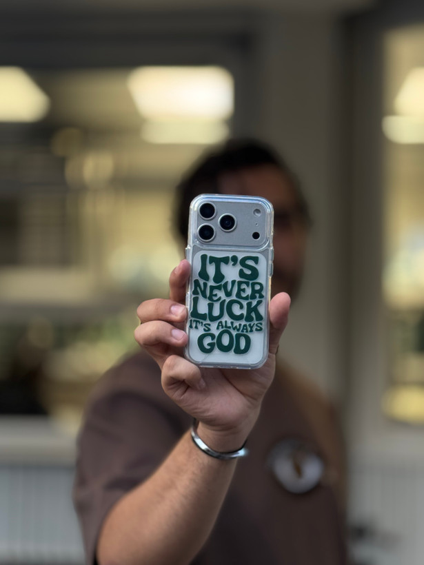 قاب موبایل شفاف تایپوگرافی 3D Good Vibes | طراحی مینیمال و فانتزی
