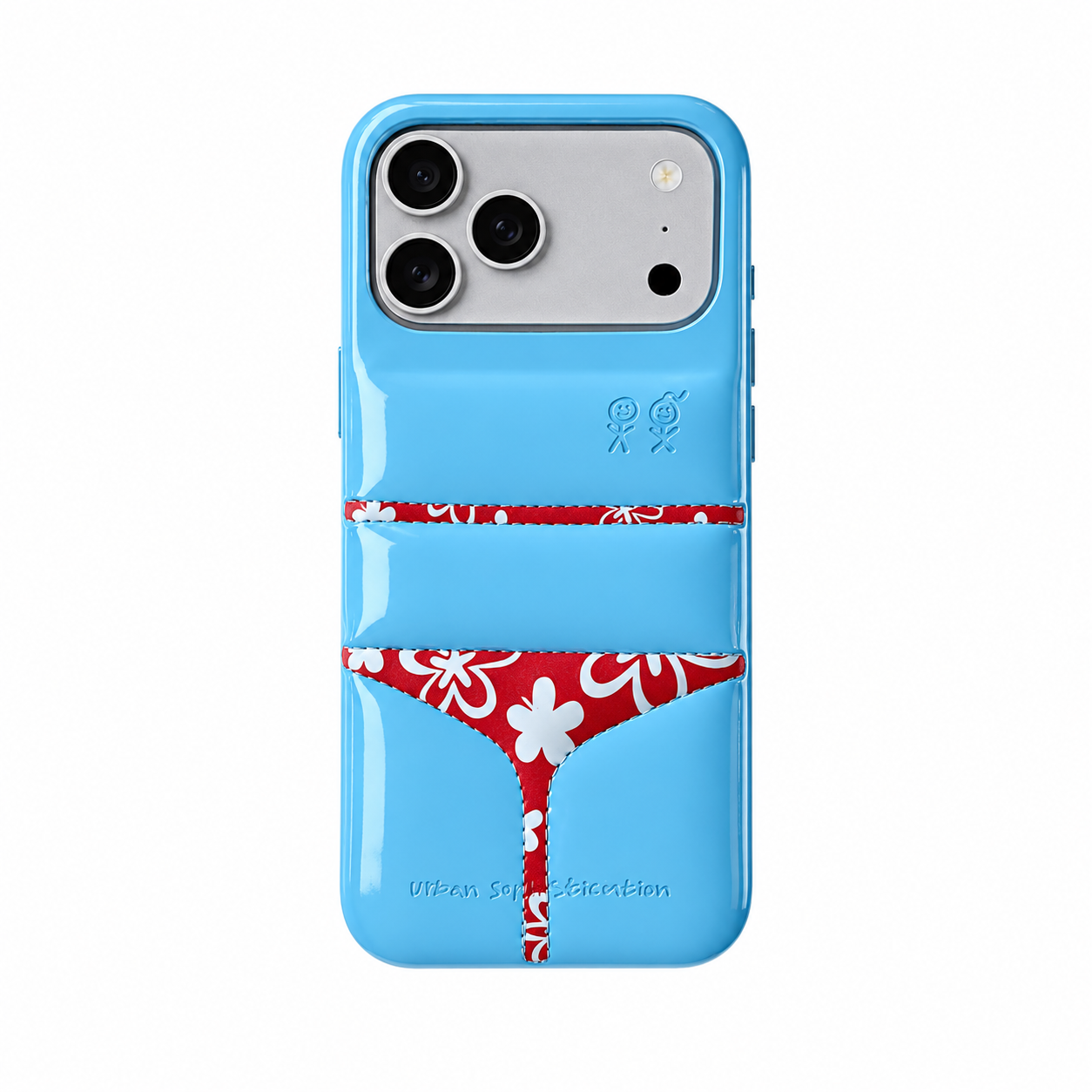 قاب پافری آبی طرح بیکینی مخصوص آیفون 17 پرو مکس | Blue Puffer Bikini Case for iPhone 17 Pro Max