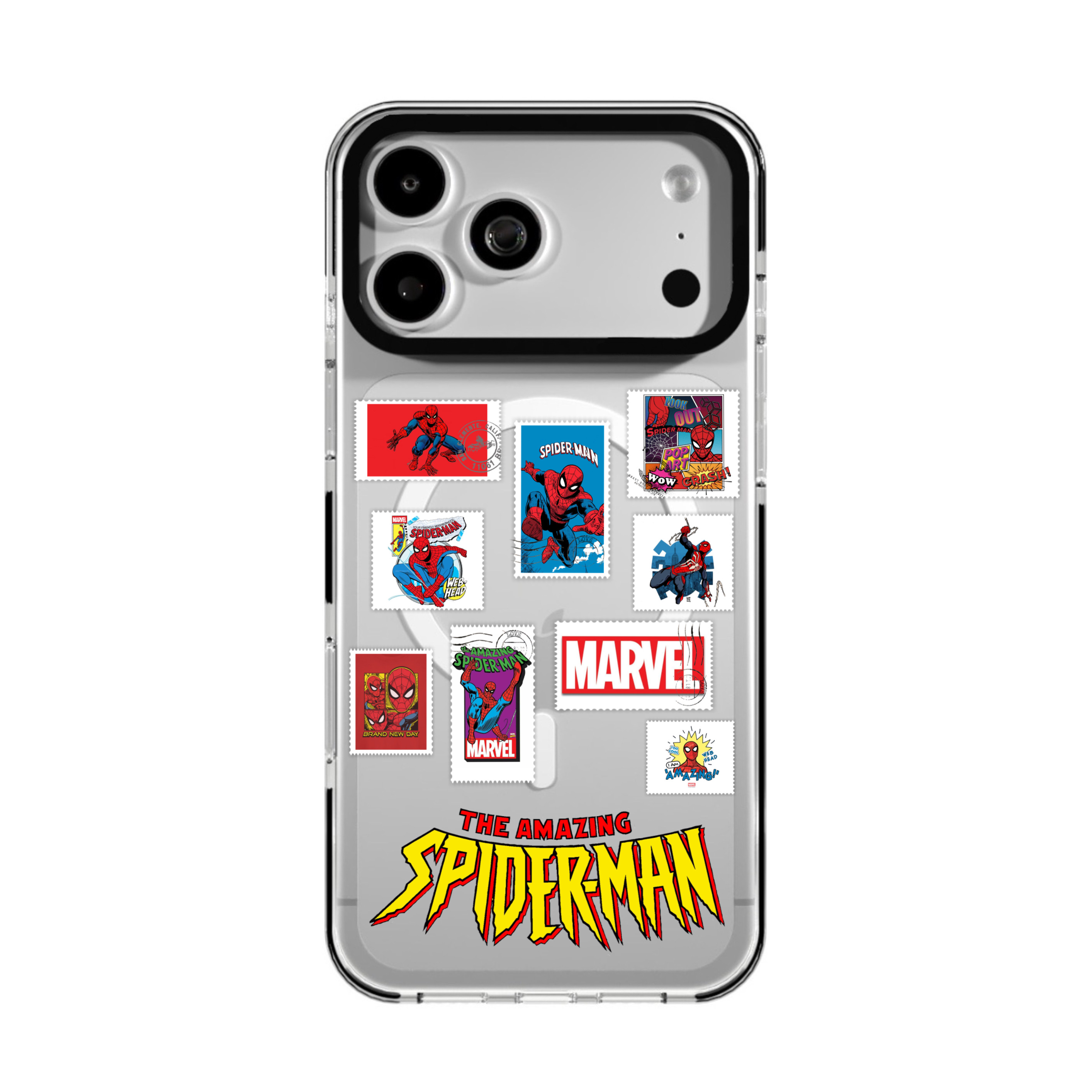 قاب مگسیف آنتی شوک آیفون طرح Spider-Man | قاب شفاف مرد عنکبوتی