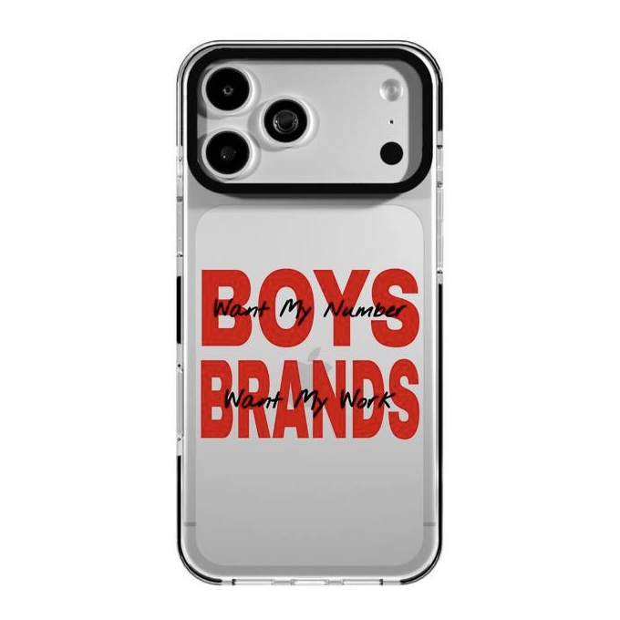 قاب آنتی‌شوک شفاف BOYS BRANDS آیفون | طراحی خاص و فانتزی | iPhone 11 تا 17 Pro Max