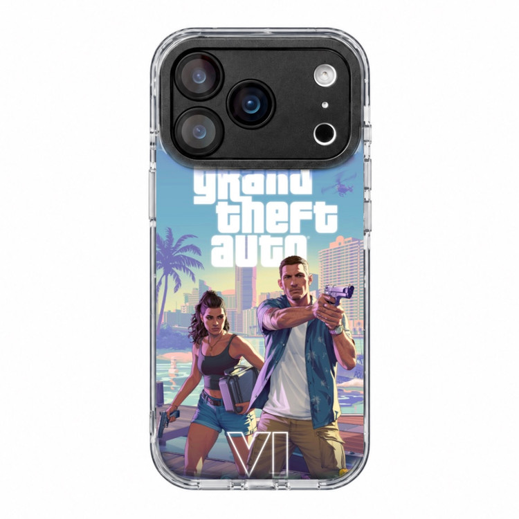 قاب آیفون طرح GTA 6 | Grand Theft Auto VI جیسون و لوسیا | قاب گیمینگ